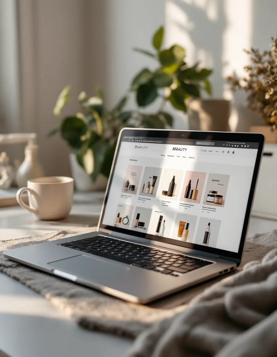 E-commerce beauty product catalogue